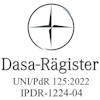 A silver circle with a cross logo
