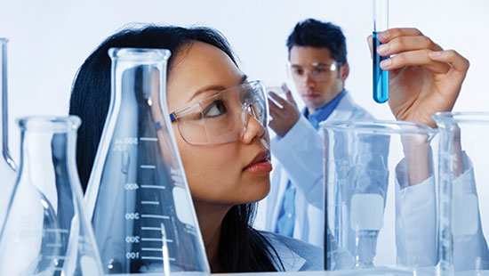 Ecolab Scientist Working with Inspexx 250 and Other Antimicrobial Concentrations