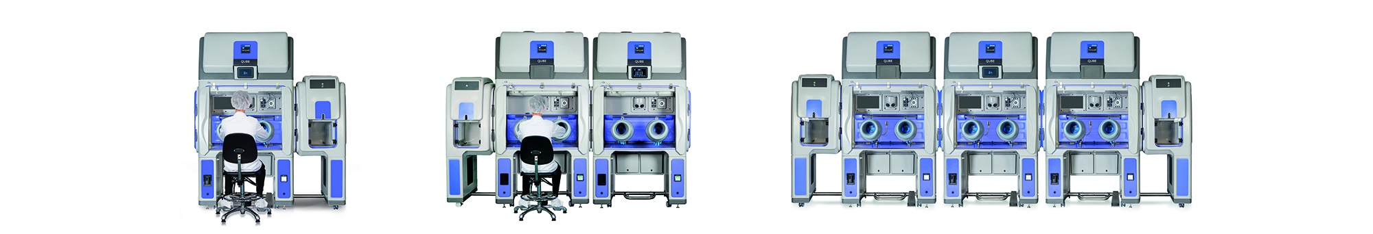 3 dfferent Bioquell Qube configurations