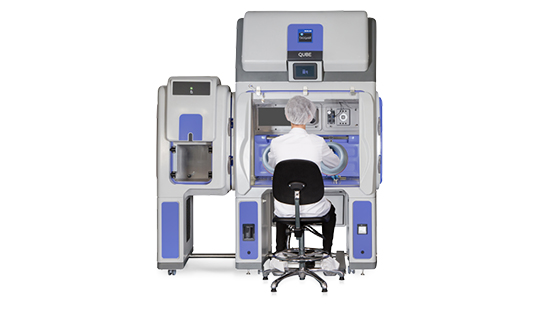 Bioquell Qube with a technician seated in front of