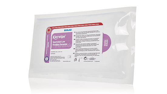 Klerwipe™ Sporicidal Low Residue Peroxide Blended with DI - Pouch Wipes