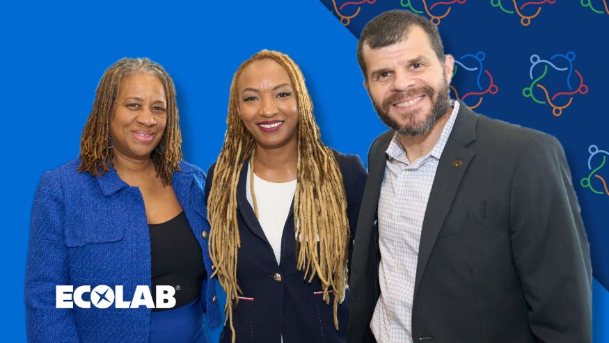 A group of Ecolab associates participating in the employee-led Black Leaders Forum event.