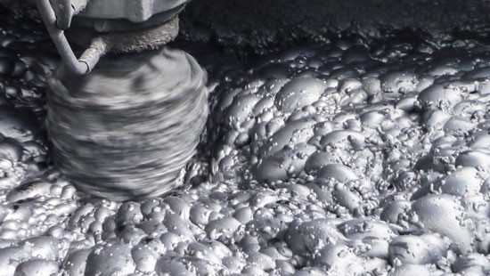 Flotation mining process.
