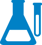 Icon of chemical beakers.