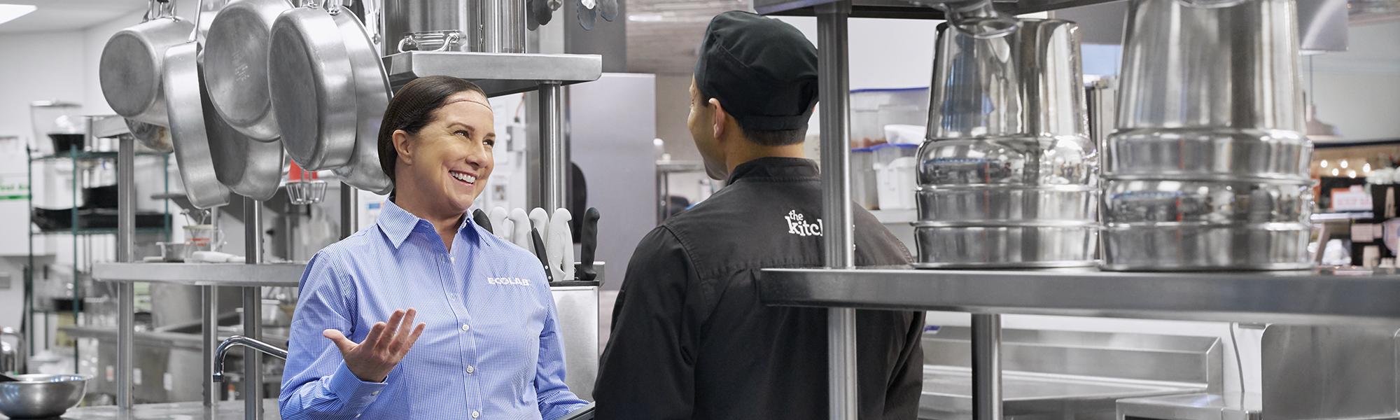 Ecolab expert in a restaurant kitchen