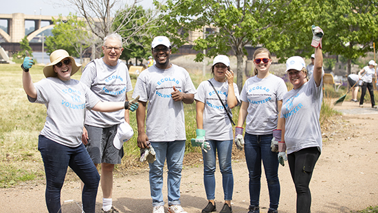 Ecolab associates at an environmental event