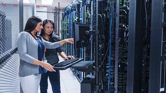 Women inside Data Center Facility