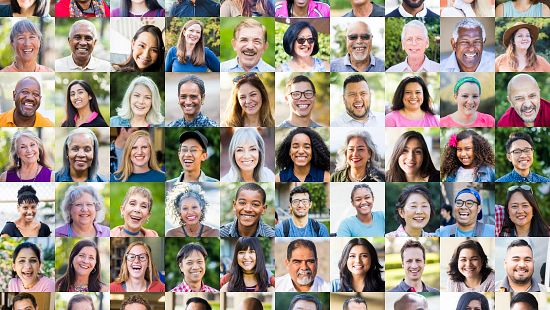 diverse people, blocks, heavy