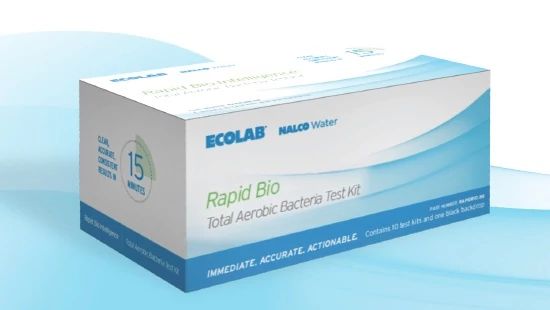 Rapid Bio product box with a blue wave background