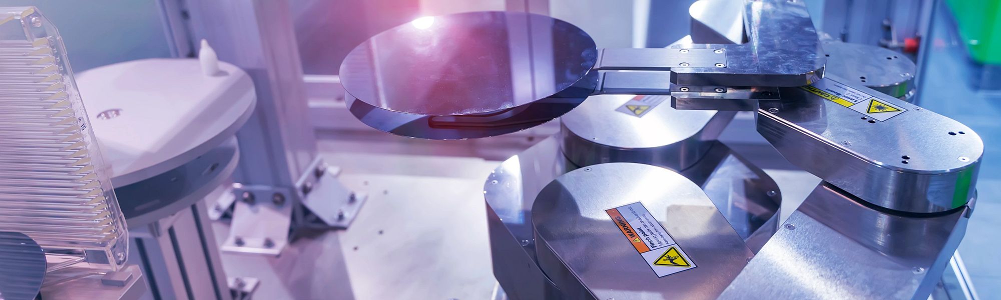 Silicon wafer production on automated robotic arm