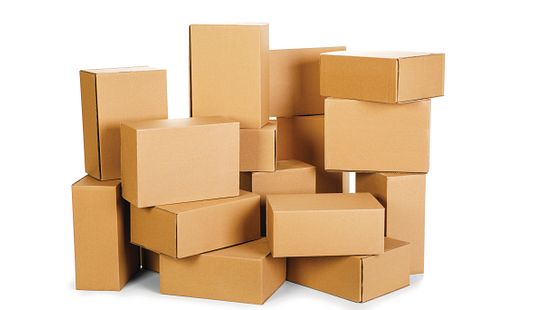 Stack of boxes, all sizes